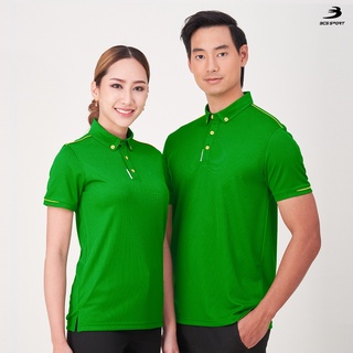 BCS SPORT เสื้อคอโปโลแขนสั้น ACTIVE POLO สีเขียว (มีไซส์ SS-8L) รหัส P005 เนื้อผ้า COOLISM