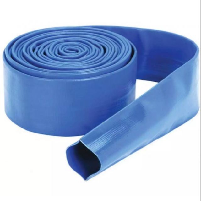 @ สายยาง ผ้าใบ สายส่งน้ำ สายดับเพลิง ท่อน้ำ PE ขนาด 2นิ้ว *ตัดแบ่งขาย* (PVC Lay Flat Hose) [Japan Qu