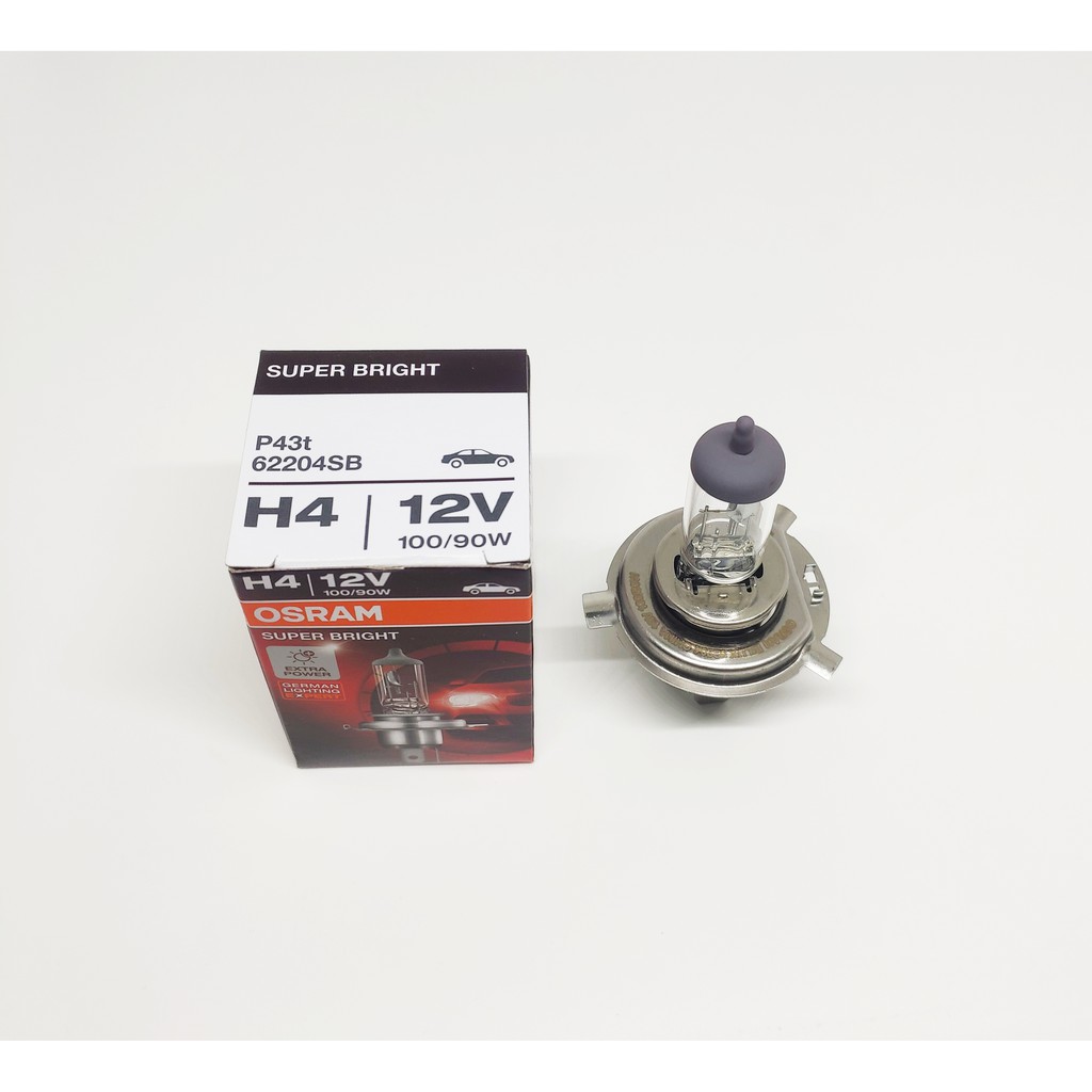 หลอดไฟ H4 12V 100/90W Osram แท้100% 1หลอด หลอดไฟหน้าH4