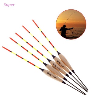 Super 5 Pcs/Set Fishing Float Fluorescent Tail Luminous Stick Floating Buoy Tackle Barr Wood Wooden Sticks Accessories Ice Fishing