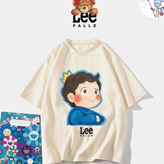 [S-5XL]เสื้อยืดแขนสั้นลําลอง ผ้าฝ้าย พิมพ์ลาย LEEfalle`King Gigi แฟชั่นฤดูร้อน