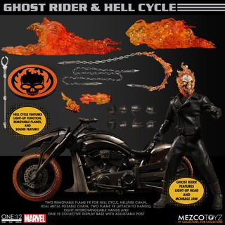 ของเล่นมาเวล ของสะสม Marvel One:12 Collective Ghost Rider &amp; Hell Cycle Set