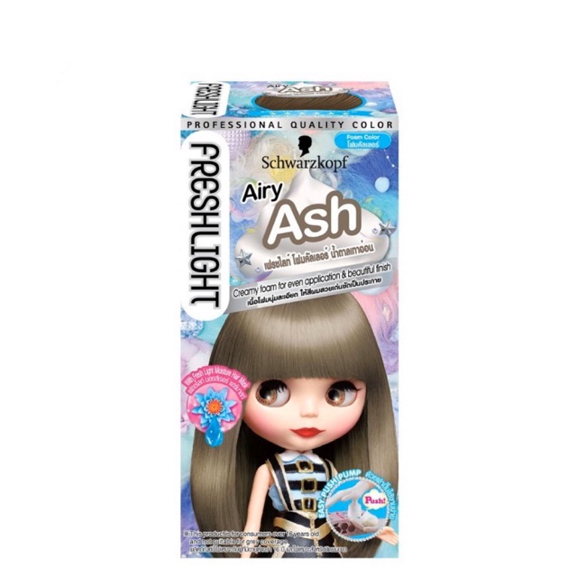 Schwarzkopf  Freshlight Foam Color Airy Ash โฟมเปลี่ยนสีผม Airy Ash สีน้ำตาลเทาอ่อน(1กล่อง)