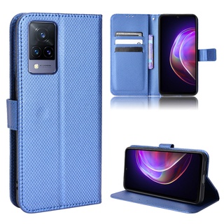 VIVO V21 5G เคส เคสฝาพับ PU Leather Wallet Case Stand Holder Flip VIVO V21 5G เคส