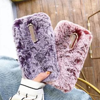 เคสโทรศัพท์แบบนุ่มประดับขนน่ารักสําหรับ huawei y9 2018/y6 y7 2019/y7