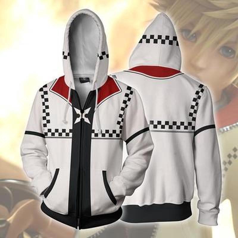 Hoodies Sweatshirts Anime Kingdom Hearts 2 Sora Hoodie Sweatshirt Cosplay Jacket Casual Coat Costume Clothing Shoes Accessories