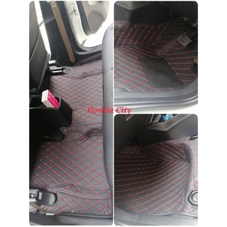 พรมปูพื้นรถยนต์ตัดเข้ารูป 6D Honda City 2014-2024 ยี่ห้อLittle Bird