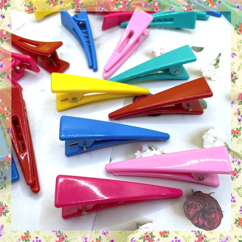 🎀 กิ๊บตัวเล็ก ปากเป็ดสามเหลี่ยม 6 ซม. 🎀(24ชิ้น)#FCC #ZA