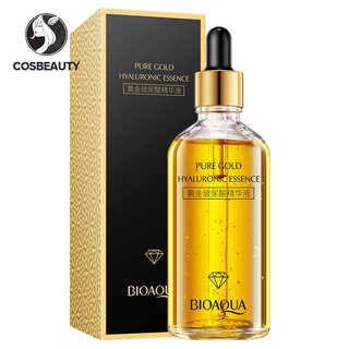 COSBEAUTY ทอง 24K กรดไฮยาลูโรนิก แก่นแท้ ให้ความชุ่มชื้น ปรับสีผิวให้กระจ่างใส เส้นริ้วบางๆ