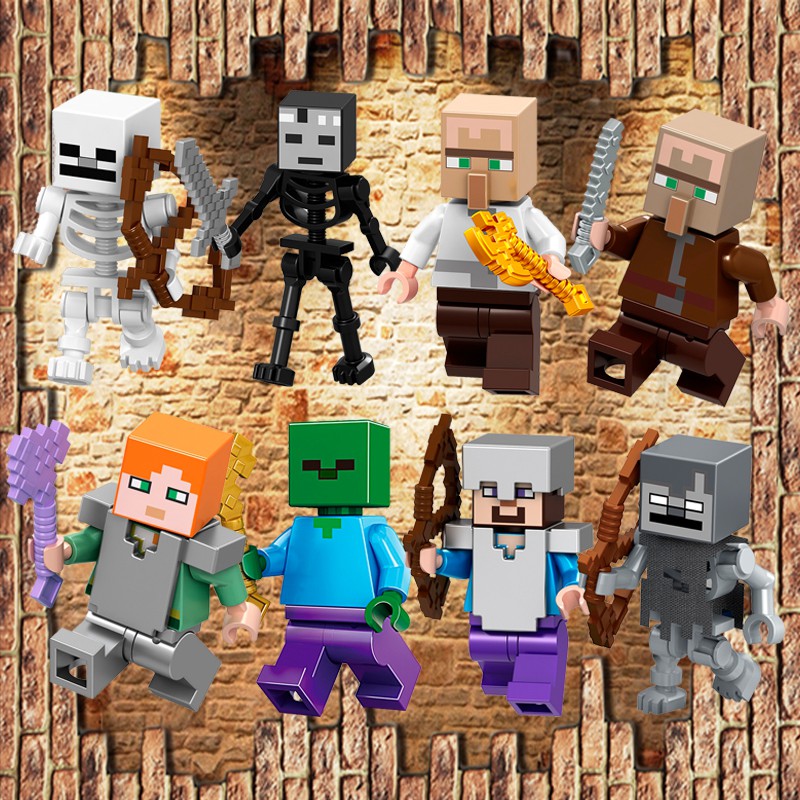 ของเล นฟ กเกอร Minecraft Elrath Drago Alex Rumen Husk Steve Dragon แบบชาร จได Shopee Thailand