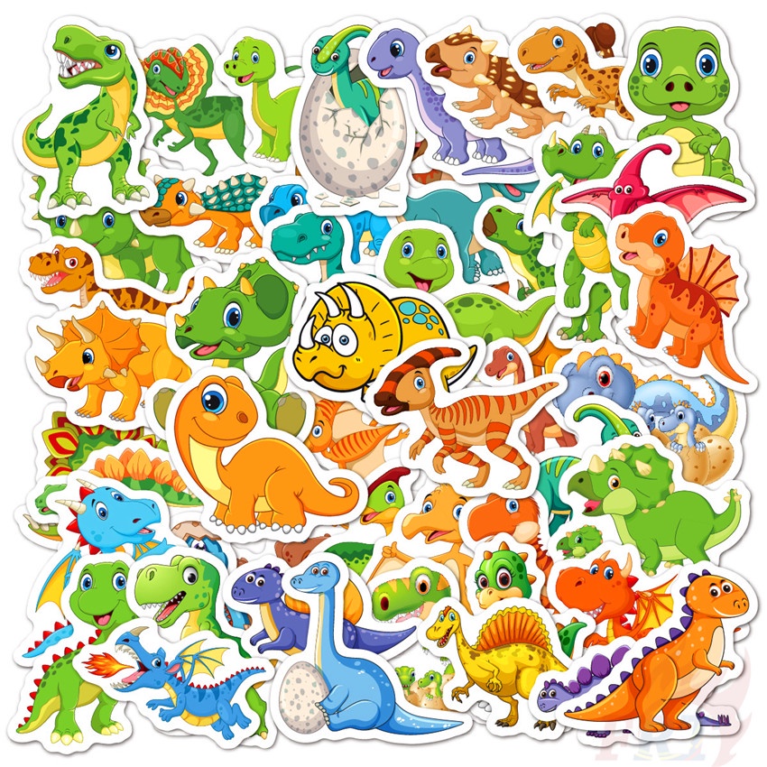 50ชิ้น/เซ็ต ❉ ของขวัญสําหรับเด็กตลก Rewards Series 01 Q สติ๊กเกอร์เด็กไดโนเสาร์ ❉ DIY แฟชั่นสติ๊กเกอร์ Doodle กันน้ํา