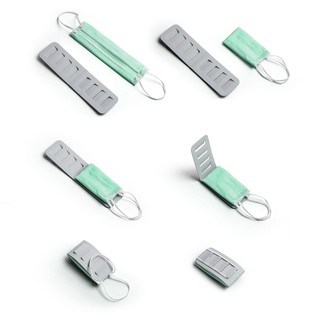 Qualy (Set 6 ชิ้น ส่งฟรี ) Mask holder &amp; Ear saver ที่จัดเก็บหน้ากากอนามัย ที่เกี่ยวสายคล้องหู