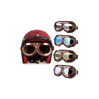 โปรโมชั่น : แว่นตาสําหรับรถจักรยานยนต์ Harley ATV แบบนักบิน Steampunk