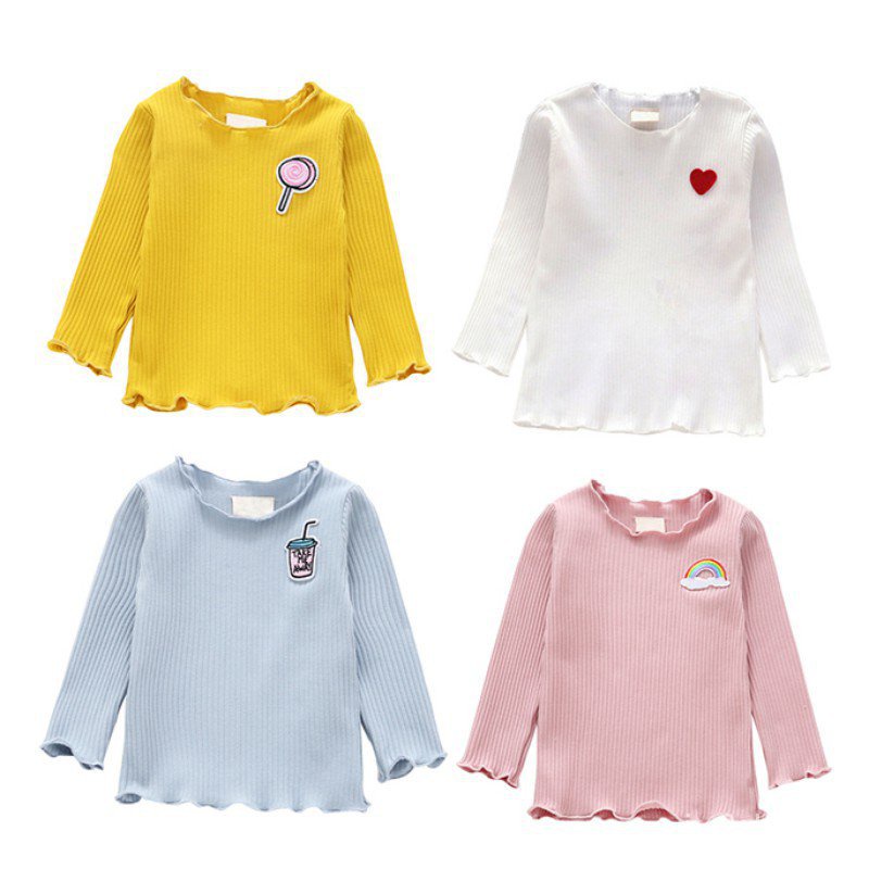Lifetime Baby Girl Soft Cotton Long Sleeve Tshirt Lovely Heart Rainbow