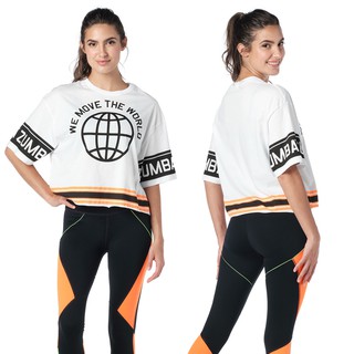 Zumba Wear : We Move The World Crop Top (เสื้อยืดออกกำลังกายซุมบ้า)