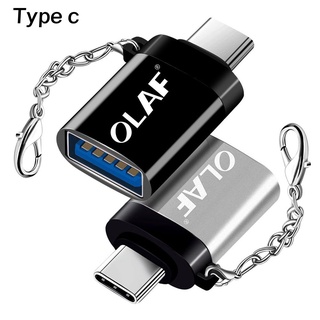 Olaf อะแดปเตอร์ OTG Type-C USB OTG USB Type C สําหรับ Xiaomi Samsung S9 USB Type C เป็น USB 3.0 OTG