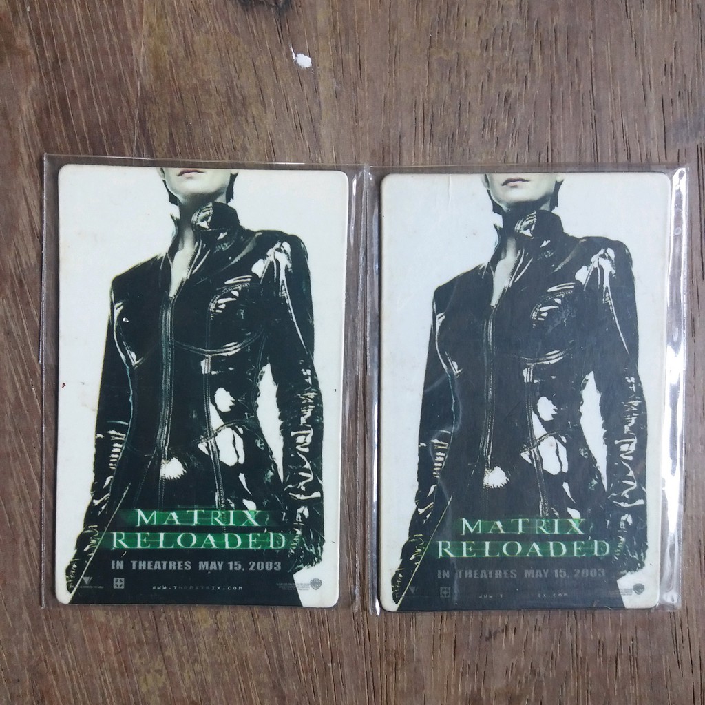 [ของสะสม] แม่เหล็กติดตู้เย็นลายภาพยนตร์ฮอลลีวูด The Matrix Reloaded ทรินิตี้ จากโรงภาพยนตร์ SF Cinem