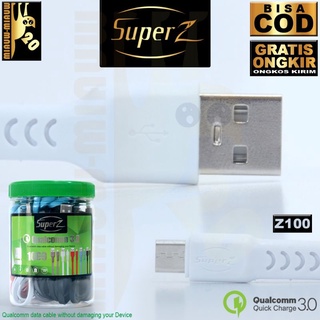 Superz สายเคเบิลข้อมูล Z100 DATA แบรนด์ SUPER Z QUALCOMM 3.0 15 ชิ้น