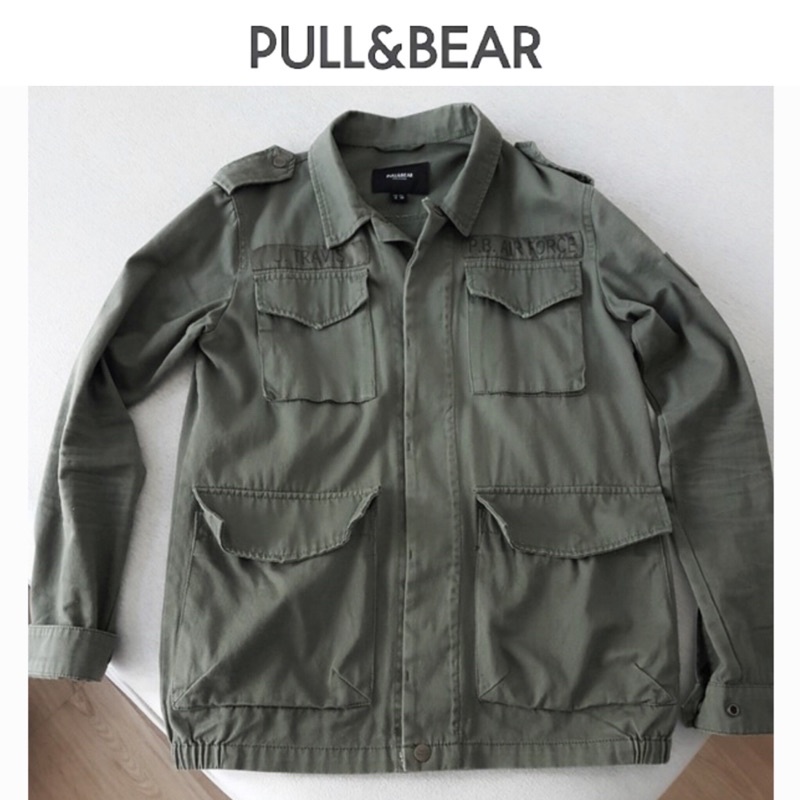 เสื้อทหาร เสื้อนอก Jacket แนวทหาร แบรนด์ Pull&Bear (JK461)
