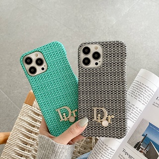 เคสโทรศัพท์มือถือหนังนิ่ม ลายสาน แบรนด์หรู สําหรับ iPhone 13 13 Pro 12 Pro Max 11 12 Pro 13 Pro Max 11 Pro