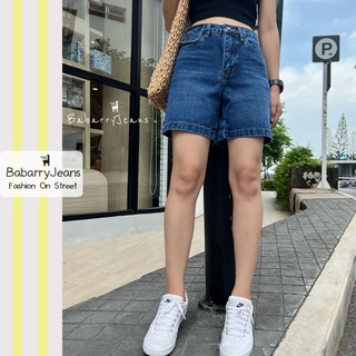 BabarryJeans กางเกงยีนส์ผญ ยีนส์สามส่วน รุ่นคลาสสิค (Original) สียีนส์เข้ม