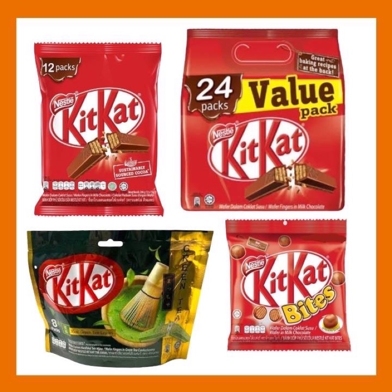 ถูกสุด พร้อมส่ง‼️Nestle Kitkat [คิทแคทช็อค&ชาเขียว] มี 2 ขนาด