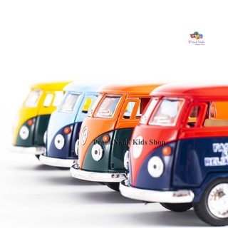 ProudNada Toys ของเล่นเด็ก โมเดล รถตู้ KiNSMART 1963 Volkswagen Bus Double Cab Pickup