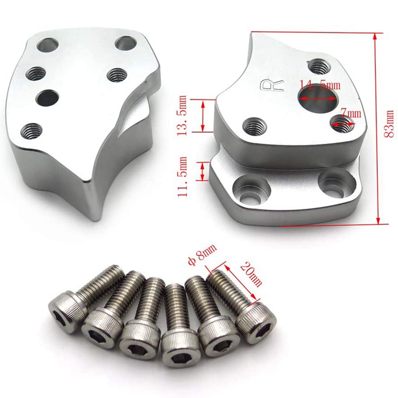 25mm Handlebar Riser for Yamaha FJR1300 FJR 1300 2001-2005 Silver ...