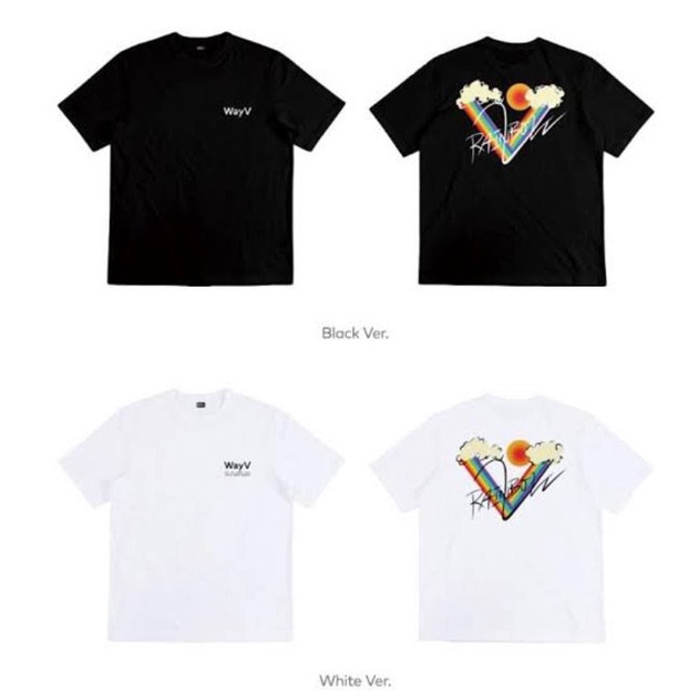 WayV Rainbow V T-shirt (Black Ver.) www.ch4x4.com