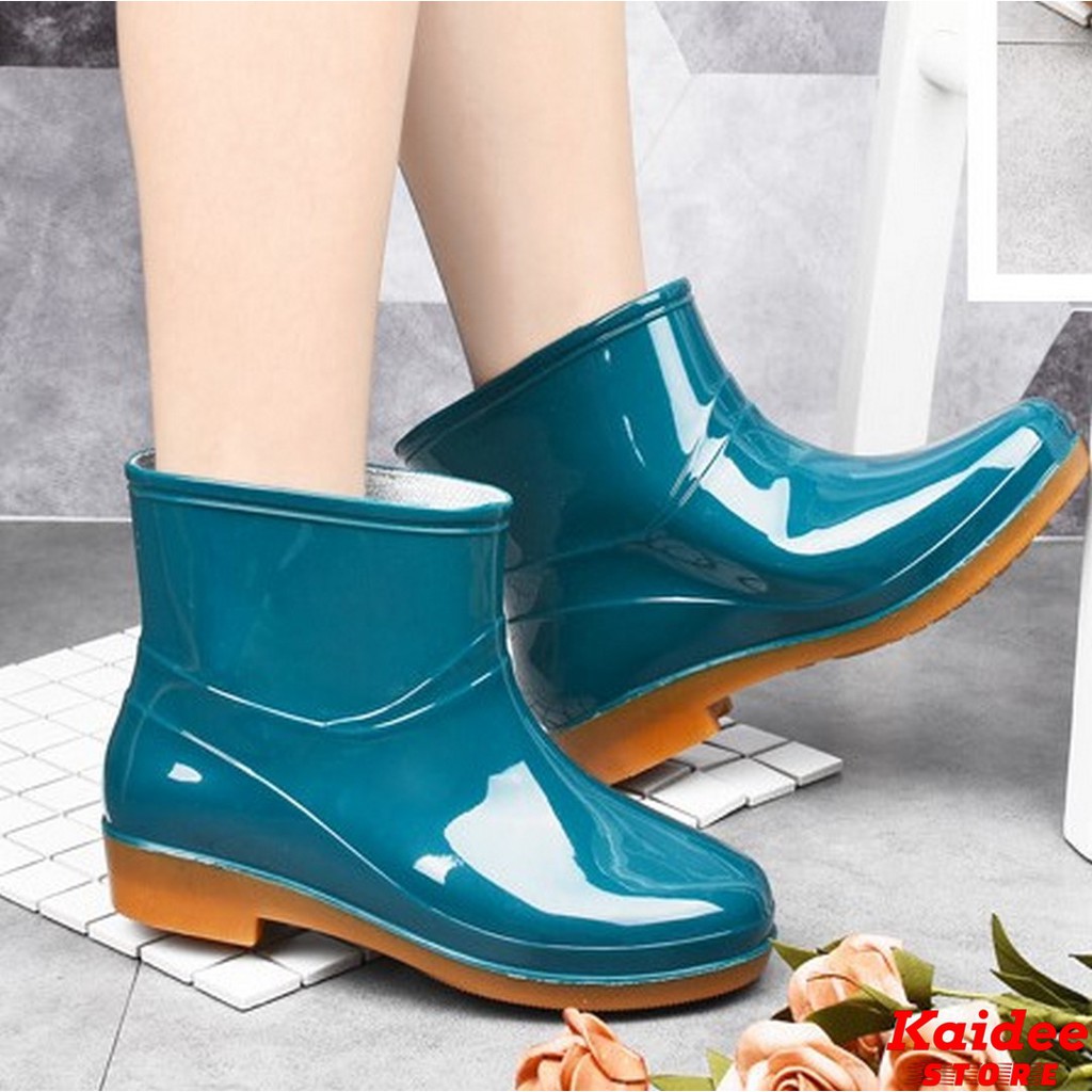 พร้อมส่ง🚚36-44 รองเท้ากันฝน รองเท้าบูท กันน้ำ กันน้ำมัน ส้นหนา ฤดูฝน รองเท้ากันลื่น รองเท้าทำงาน B-060