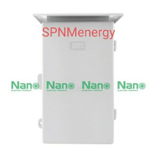 ตู้ไฟ ตู้กันน้ำพลาสติก NANO ฝาทึบ เปิด-ปิดได้ แบบมีหลังคา (1 ชิ้น/กล่อง) NANO-101W/ NANO-102W/ NANO-103W by SPNMenergy