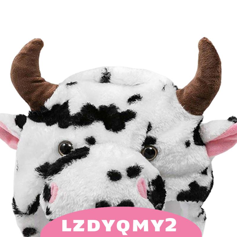 [Lzdyqmy2] หมวกบีนนี่วัวน่ารักผู้ใหญ่เด็กชุดแฟนซีหมวกฤดูหนาว ราคา ถูกที่สุด ดีลบีเคเค แกลเลอรีภาพที่ 2