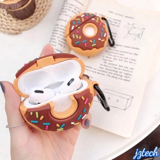 เคสหูฟังซิลิโคนนิ่ม แบบป้องกัน ลายโดนัท 3D สําหรับ Apple airpods 2 pro