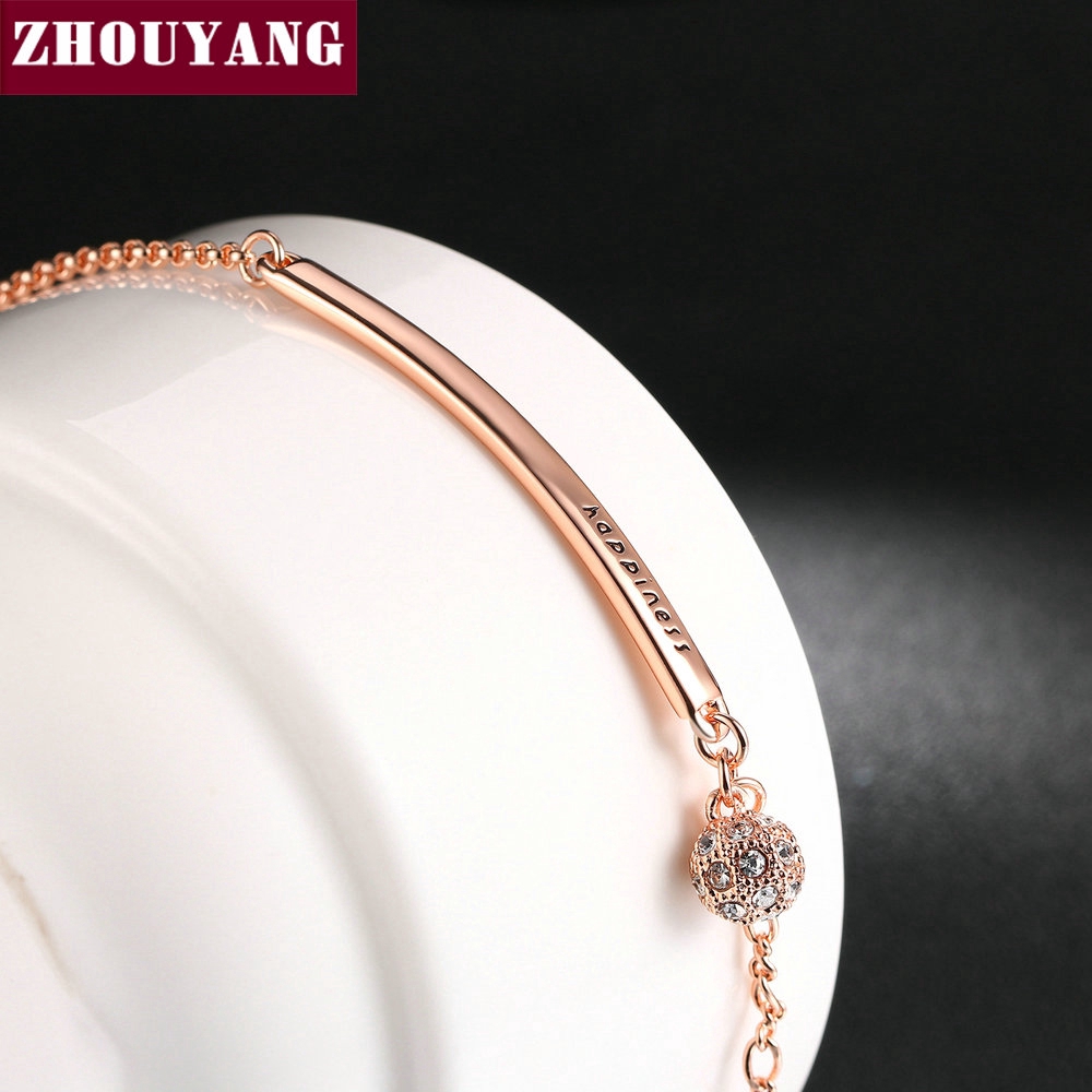 ZHOUYANG سوار بوردة ذهبية والزركون — صورة 6