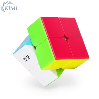 Qiyi สติกเกอร์รูบิคปริศนา 2X2 Magic Cube 2 By 2 Cube ความเร็ว 50 มม.