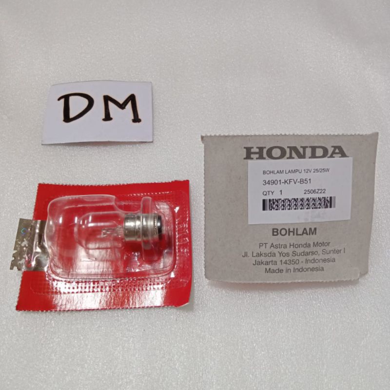 12V 25W grand Legend prima Vario 110 125 หลอดไฟหน้า 34901-KFV-B51 ของแท้ Honda HGP AHM