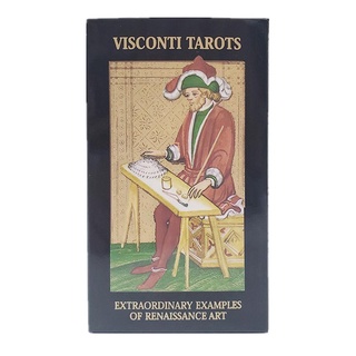 Visconti Tarot 78 ชิ้น 12X7 ซม. กระดาษการ์ดเกมส์คู่มือ