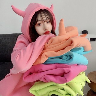 เสื้อกันหนาวแขนยาวสีแคนดี้สไตล์เกาหลีสําหรับผู้หญิง