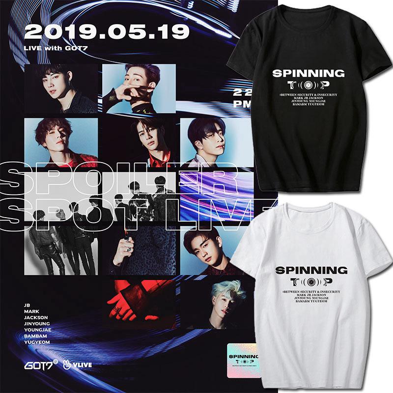 เสื้อยืดพิมพ์ลาย KPOP GOT 7 สำหรับผู้หญิงS-5XL