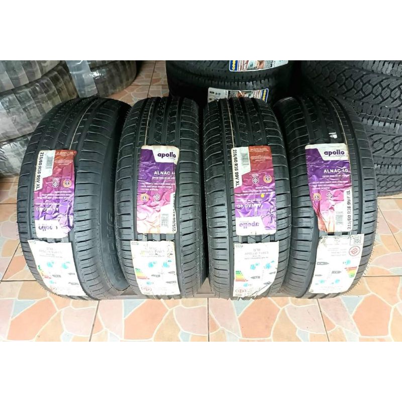 ยางใหม่ค้างปี 215/60R16 Apollo Alnac 4G ผลิตปี 2020 พร้อมจุ๊บลมแปซิฟิก 4 ตัวจัดส่งฟรีมีเก็บปลายทาง