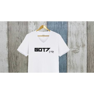 เสื้อยืด cotton 100% GOT7 T-Shirt W01 สีขาว