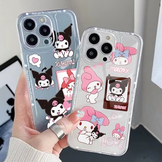 เคสโทรศัพท์มือถือ TPU ใส ทรงสี่เหลี่ยม กันกระแทก ลาย Kuromi My Melody สําหรับ POCO C55 X5 X4 Pro M4 M3 Pro 5G X3 NFC GT F3