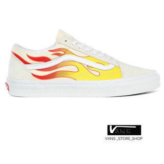 VANS OLD SKOOL FLAME TRUE WHITE SNEAKERS สินค้ามีประกันแท้