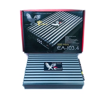 เพาเวอร์แอมป์ติดรถยนต์ดีๆ EAGLE รุ่น EA-103.4 CLASS AB 4ชาแนล กำลังขับสูงสุด 1200W. MAX สีเทา เครื่องเสียงติดรถยนต์