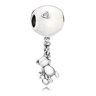 [พร้อมส่ง สินค้าแท้ 💯] Pandora Teddy &amp; Balloon Silver Dangle Charm