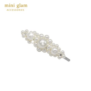 Miniglam Fairy Pearl Hair Clip B (Silver) กิ๊บติดผมมุกสีเงิน