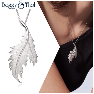 Boggy &amp; Thol Autumn Pendant จี้สร้อยคอ พร้อมสร้อย เงินแท้ รูปใบไม้ ดีไซน์เรียบหรู 925 Sterling Silver