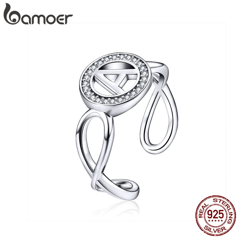 BAMOER 925 Silver Fashion Rings Infinite Struggle SCR506