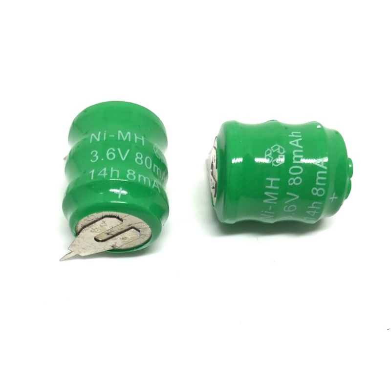 แบตเตอรี่ Ni-MH 3.6V 80mAh ขาลงปริ้น (สินค้าพร้อมส่ง) ร้านใน กทม ไทย Ni-MH 3.6V 80mAh