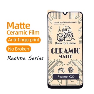 ตัวป้องกันหน้าจอฟิล์มเซรามิคแบบด้าน Realme C55 C35 C33 10 9i 9 Pro+ 8i 8 7i 7 6i 6 5i 5s 5 Pro C30s C30 C21Y C25Y C25 C25s C20 C3 C11 C15 C12 C17 C21